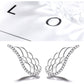 14K Gold Plated Angel Wing earring crawlers with Swarovski Crystals