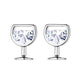 14K Rose Gold and Sterling Silver Wine Glasses Earrings with crystals from Swarovski