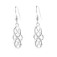 14K White Gold Open Celtic-Design Drop Earrings