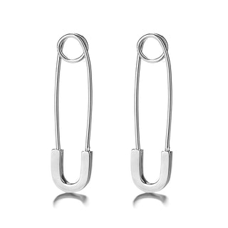 14K Gold over Sterling Silver Safety Pin Earrings