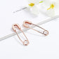 14K Gold over Sterling Silver Safety Pin Earrings
