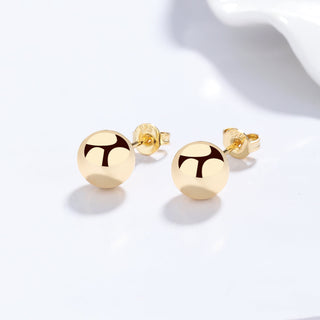 Amy and Annette 14K Gold Ball Stud Earrings