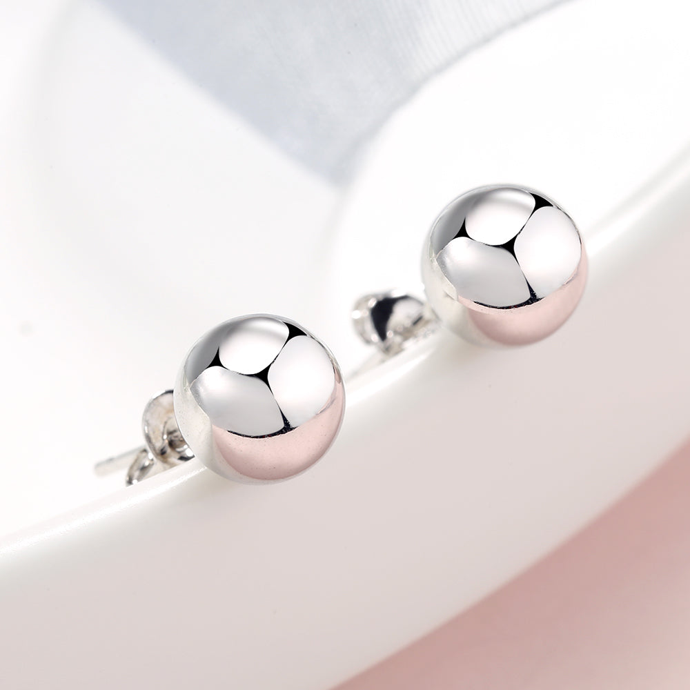 Amy and Annette 14K Gold Ball Stud Earrings