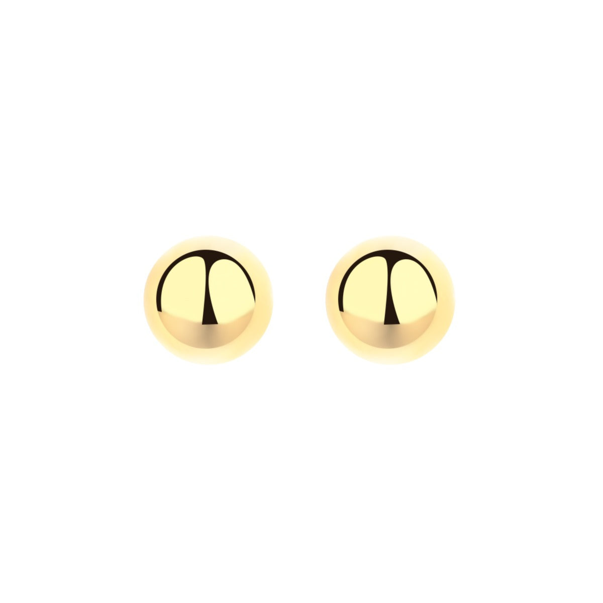 Amy and Annette 14K Gold Ball Stud Earrings