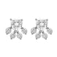 14K Rose Gold And Sterling Silver Paw Earrings With Crystals