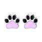 Sterling Silver Paw Print Stud Earrings