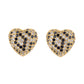 14K Gold Leopard Heart with Crystals