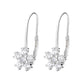 Amy and Annette Lever Back Earrings with Crystals in 18K Gold