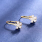 Amy and Annette Lever Back Earrings with Crystals in 18K Gold
