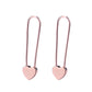 14k Rose Gold or Sterling Silver Heart Paper Clip earring