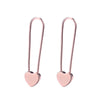 14k Rose Gold or Sterling Silver Heart Paper Clip earring