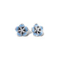 Sterling Silver Flower Earrings with Crystal