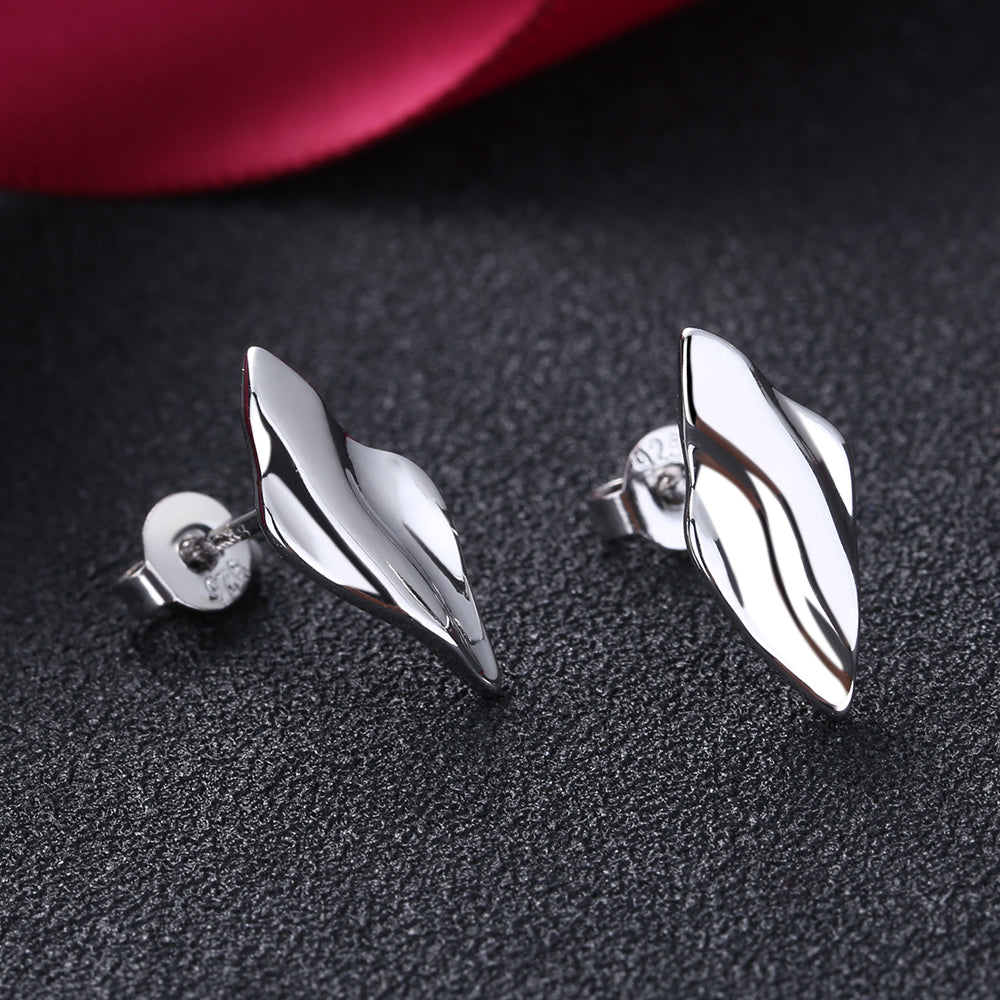 14K Gold And Sterling Silver Hammered Earrings