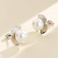Sterling Silver Clover and Cultured Pearl Earring