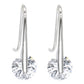 Sterling Silver Drop Earrings with Floating Crystals