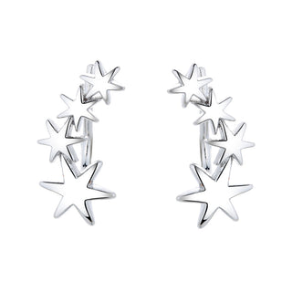 Sterling Silver Shooting Star Climber Earring