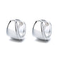 14K Gold And Sterling Silver Solid Huggie Earring