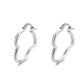 Amy and Annette 18K White Gold Heart Hoop Earrings
