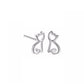 Sterling Silver Kitten Cut Out Stud Earrings