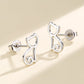 Sterling Silver Kitten Cut Out Stud Earrings
