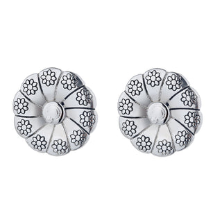 Sterling Silver Floral Earrings