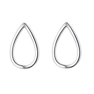 Sterling Silver Tear Drop Cutout Earring