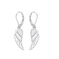 Sterling Silver Leverback Angel Earring with crystals