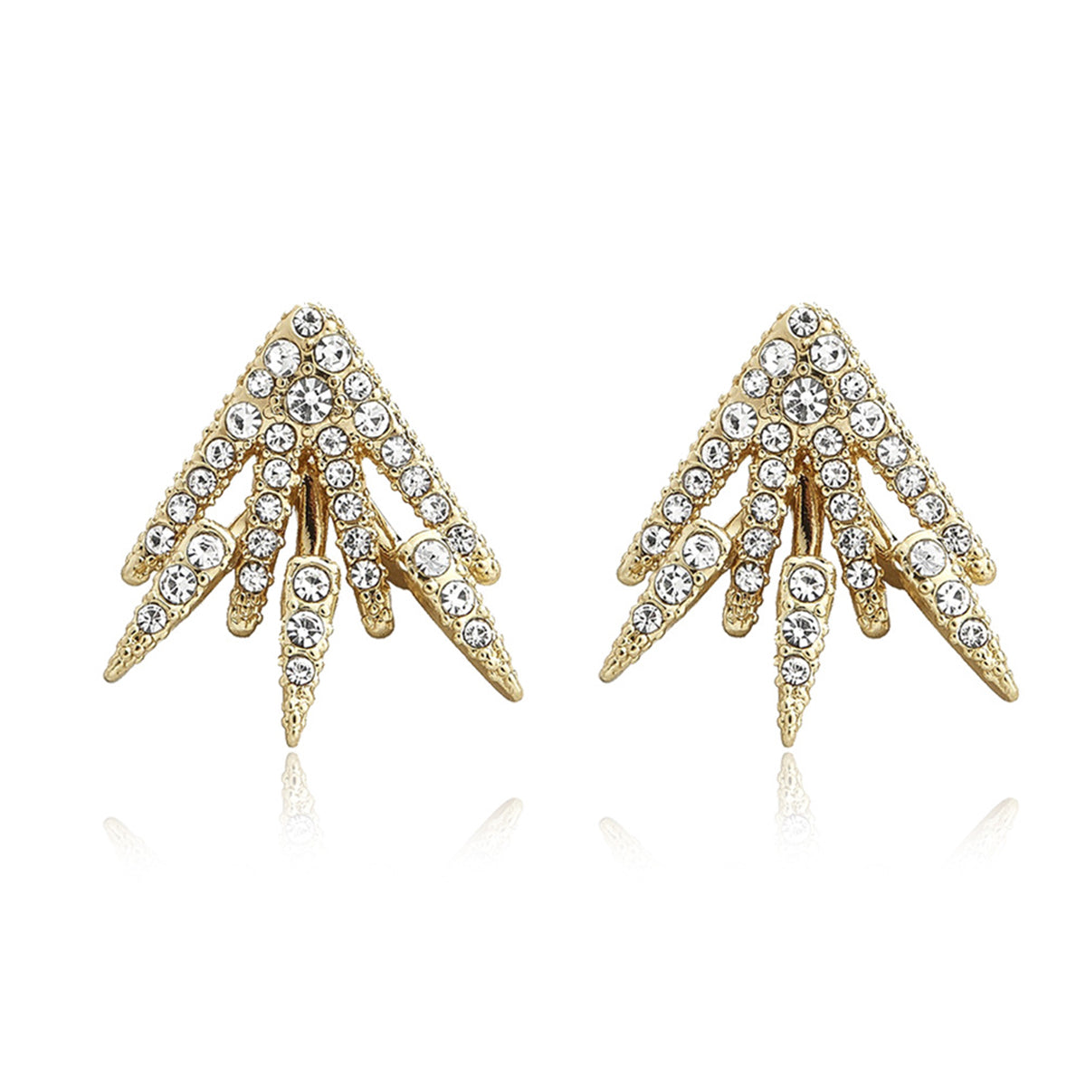 18K Gold Centauri Ear Jackets with crystals