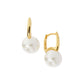 Amy and Annette 14k Gold or Sterling Silver Cultured Pearl Huggie Earring