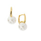 Amy and Annette 14k Gold or Sterling Silver Cultured Pearl Huggie Earring