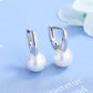 Amy and Annette 14k Gold or Sterling Silver Cultured Pearl Huggie Earring