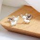 Amy and Annette 14K and Sterling Silver Chihuahua Dog Earrings