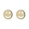 14K Gold or Sterling Silver Smiley Face Earring