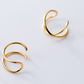 14k Gold And Sterling Silver Cuff Earrings (2 pack)