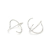 14k Gold And Sterling Silver Cuff Earrings (2 pack)