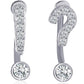 Amy and Annette Sterling Silver Punctuation Mark Earrings with crystals from Swarovski
