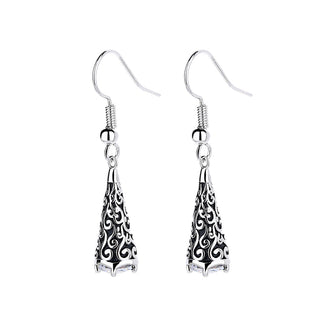 Bali Filigree Artisan Cone Drop Earrings with crystals from Swarovski