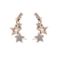 18K Gold-Plated Star Earring Climber with Genuine Crystals