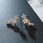 18K Gold-Plated Star Earring Climber with Genuine Crystals