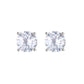 Amy and Annette 14K Gold and Sterling Silver Swarovski Crystal Crown Stud Earrings