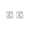 Amy and Annette 14K Gold and Sterling Silver Swarovski Crystal Crown Stud Earrings
