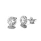 Sterling Silver Halo Stud with Crystals from Preciosa