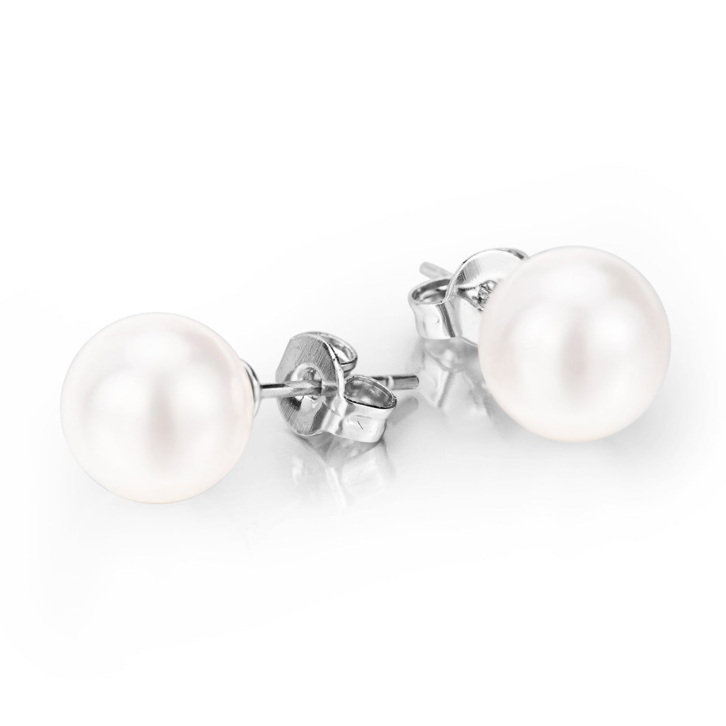 4.00 CTTW Sterling Silver Genuine Cultured Pearl Earring Set