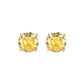 14K Gold and Sterling Silver Stud Earrings In Sapphire. Emerald and Citrine Options