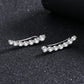 14K White Gold or 14K Rose Gold Crystal Climber Crawler Earrings