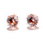 18K Rose over Sterling Silver Morganite Stud Earrings