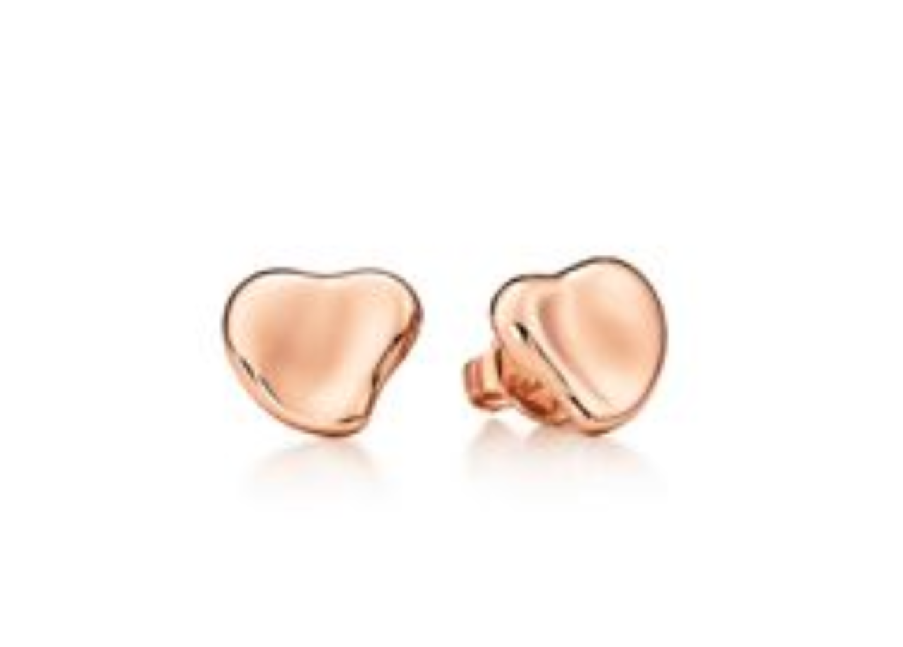 Minimalist Sterling Silver Bubble Heart Stud Earring
