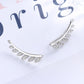 Sterling Silver Crystal Leaf Climber Earring