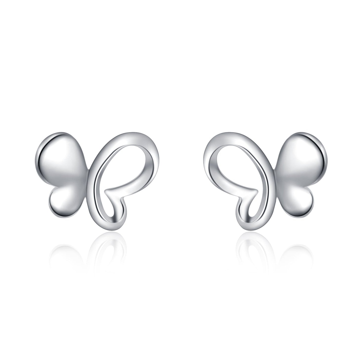 Solid Sterling Silver Butterfly Earrings