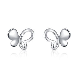 Solid Sterling Silver Butterfly Earrings